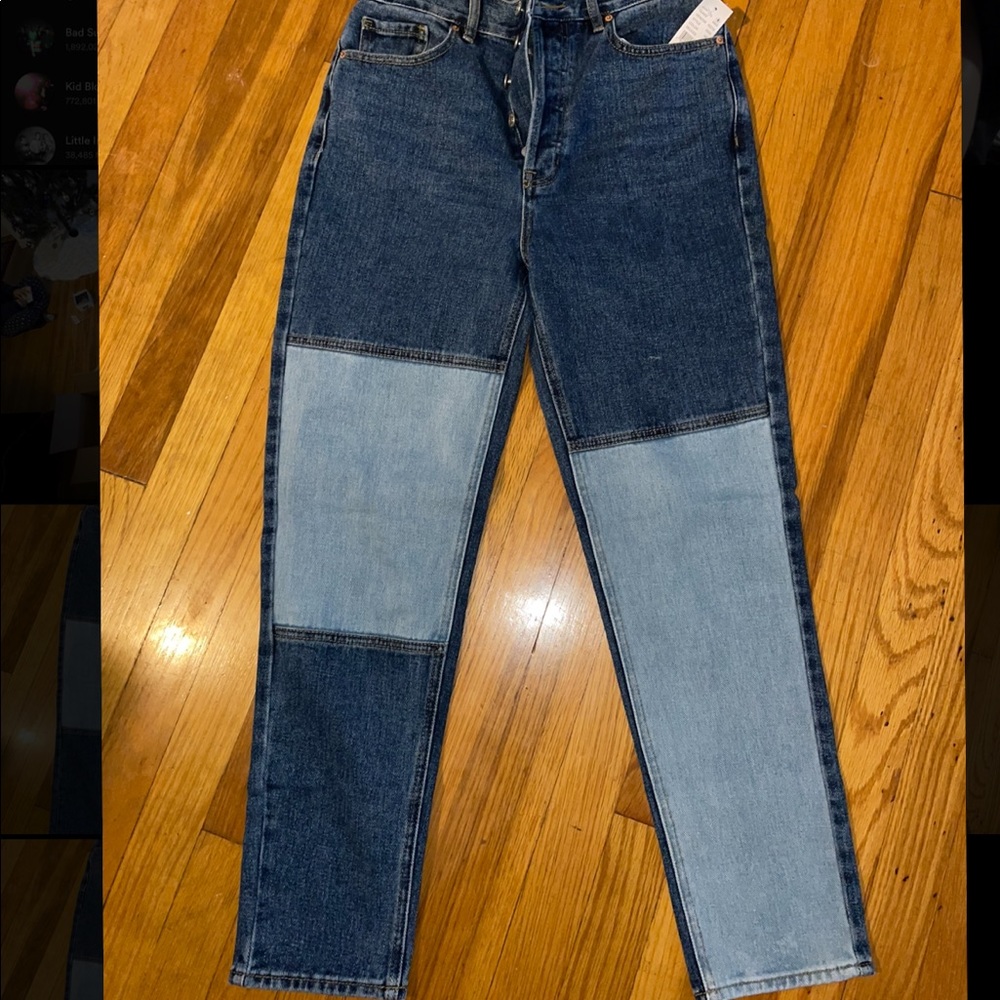 Pacsun Ultra High Waisted Patchwork Slim Fit Jeans